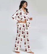 Cherry Soda Pop satin pajama set view 3
