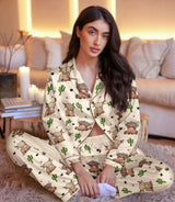 Highland Cow satin pajama set view 5