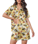 Bee women's satin pajama set