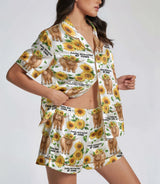 Highland Cow satin pajama set view 4
