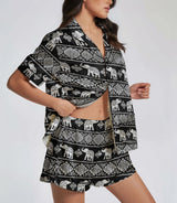 Elephant satin pajama set view 4